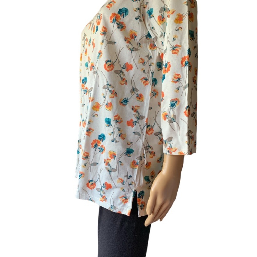 LANDSEND Women's 3Q Sleeve 100% Supima Cotton Tunic - Picture 8 of 10